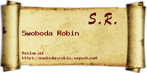 Swoboda Robin névjegykártya